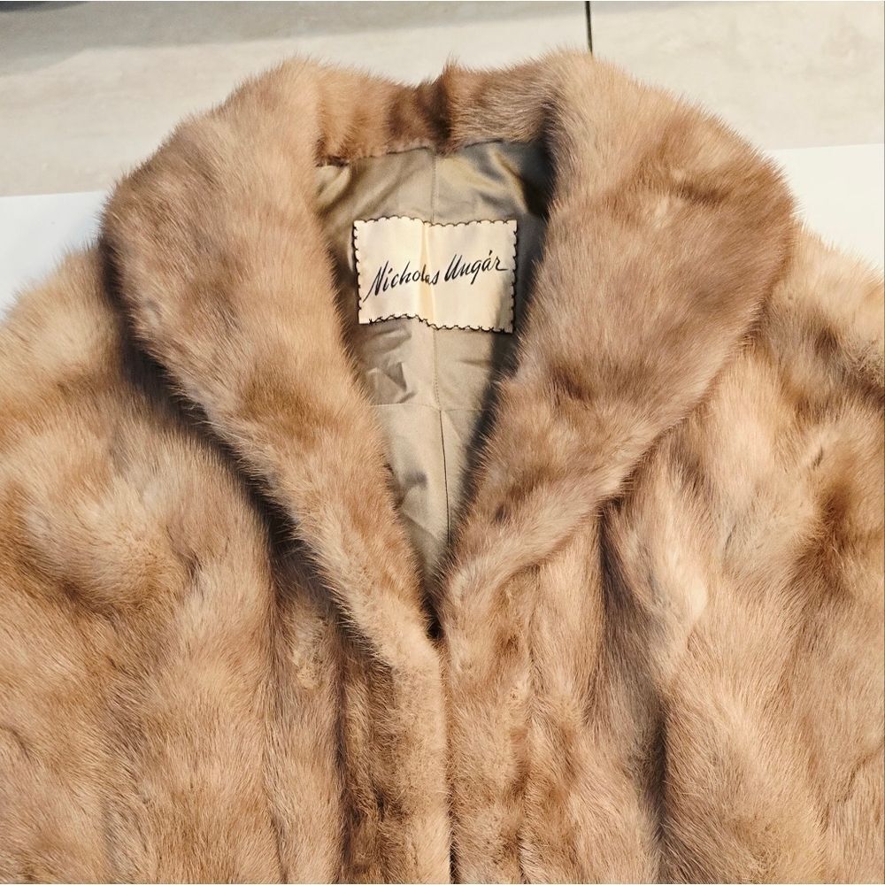 Vintage Nicholas Ungar Real Mink Fur Stole Cape - Picture 9 of 10